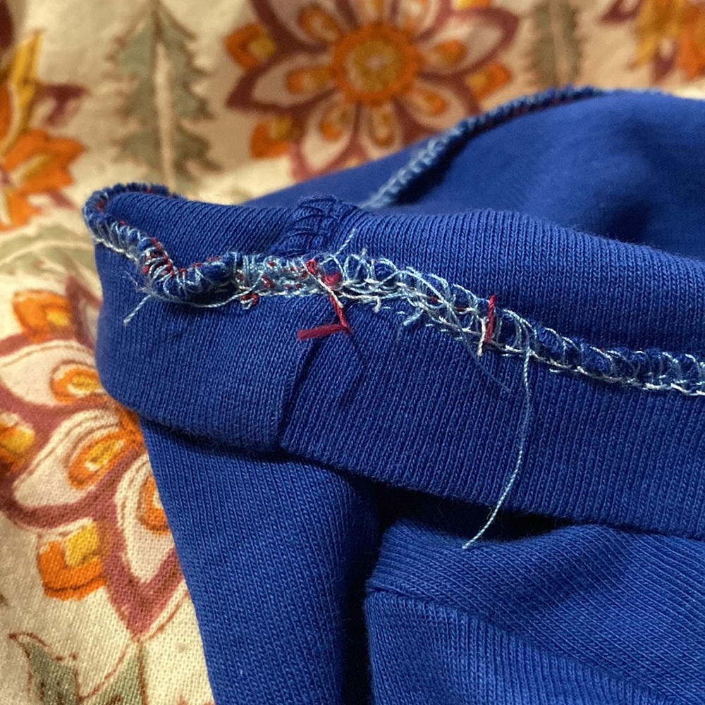 Talbots - Petites - Blue Scoop-Neck Tee/White Beaded Neckline Detail - EUC - XLP - Picture 14 of 14